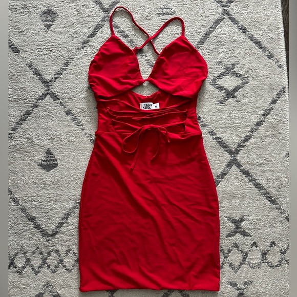 Tiger Mist Red Bodycon Dress - Picture 1 of 3